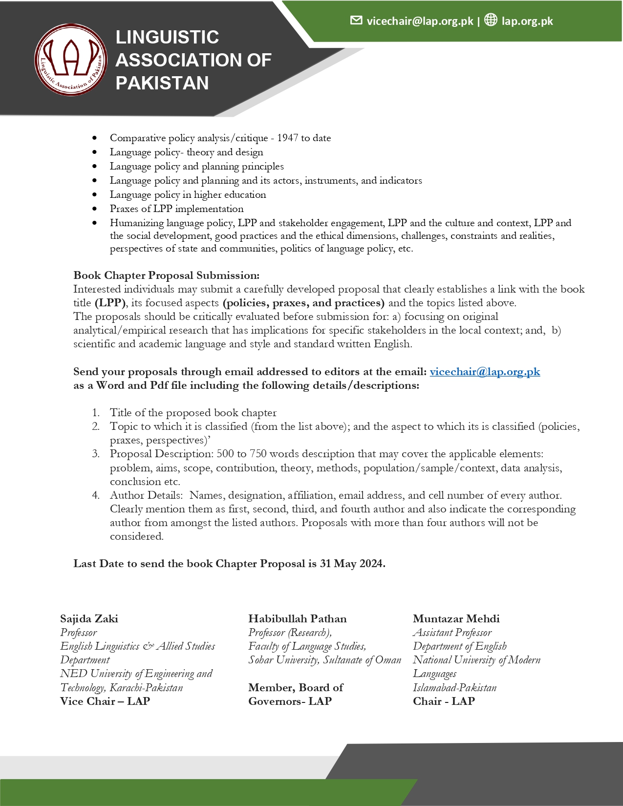 Call for Book Chapters Page 2